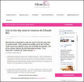 blog beauté sélection une presse subleem hellocoton inspilia focus beauté Le 25 avril 2016 - Sur le blog de Monde Bio