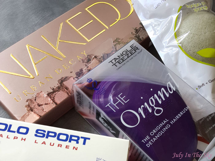 blog beauté haul feelunique naked 3 urban decay brosse tangle teezer éponge konjac polo sport ralph lauren avis