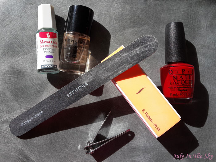 blog beauté routine manucure parfaite vernis écaille lime polissoir opi mavala sephora avis