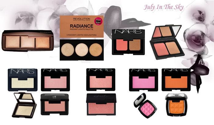 blog beauté Jeu de dupe : Ambient Lighting Palette - Hourglass - Highlighter Palette Radiance - Makeup Revolution - Duo Blush / Bronzer - Nars - Poudre Contouring Blush et Bronzing - Elf - Blush - Nars - Blush Studio - Elf - Blush - Sleek Makeup - Powder Blush - NYX