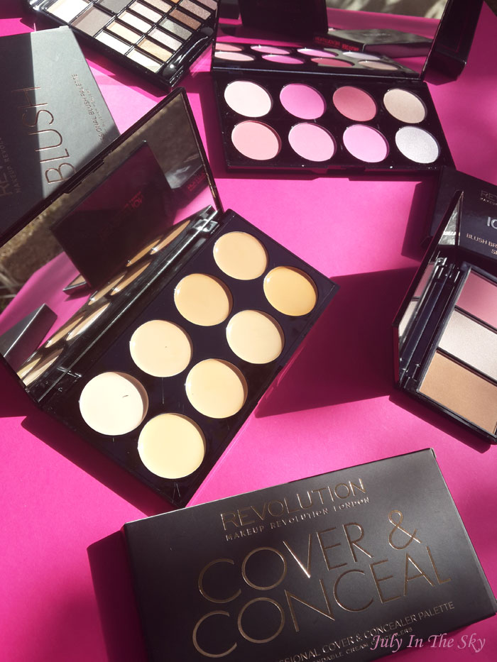 blog beauté Haul Makeup Revolution foundation and concealer brush ultra cover and conceal palette blush palette iconic blush bronze and brighten you're gorgeous palette