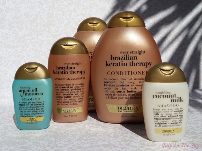 blog beauté organix shampooing conditionneur serum brazilian keratin therapy coconut milk argan oil of morocco avis