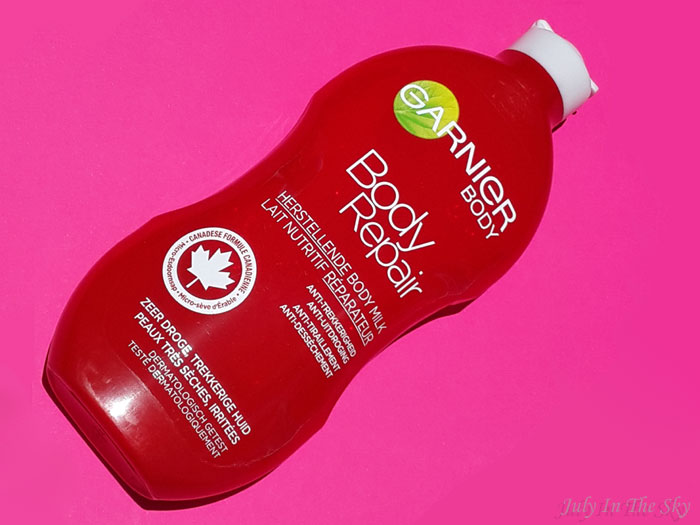 blog beauté routine corps lait crème réparateur bodyrepair garnier avis test