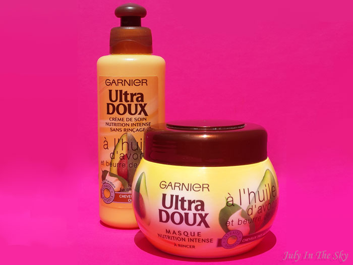 blog beauté shampoing ultra doux garnier cheveux secs frisés beurre de karité huile d'avocat nutrition intense masque crème de soin avis