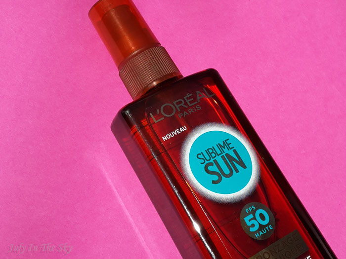 blog beauté avis test solaire sublime sun l'oreal huile seche bronzage mythique