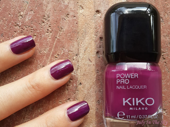 blog beauté vernis kiko power pro nail lacquer cyclamen 20 swatch avis test