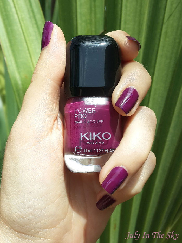 blog beauté vernis kiko power pro nail lacquer cyclamen 20 swatch avis test