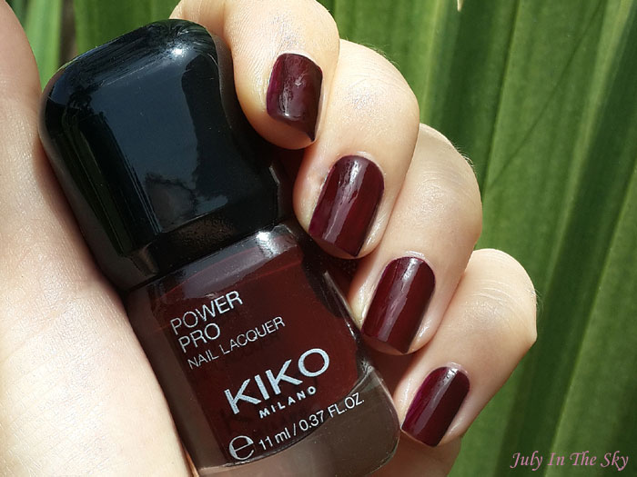 blog beauté vernis kiko power pro nail lacquer 15 wine swatch avis test