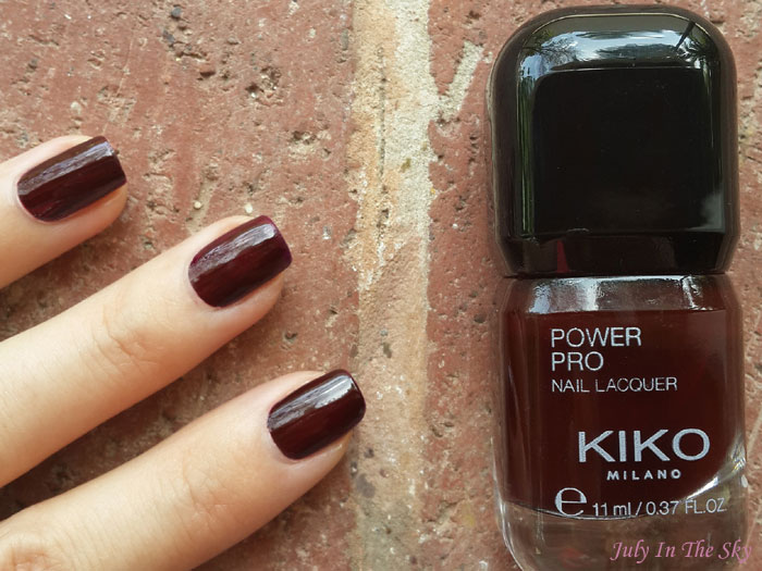 blog beauté vernis kiko power pro nail lacquer 15 wine swatch avis test