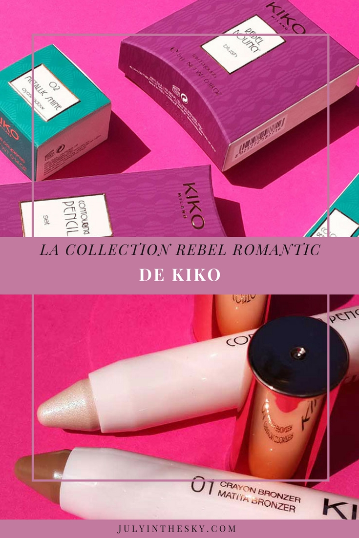 blog beauté kiko collection rebel romantic contouring pencil set colour definition eyeliner and kajal metallic shine eyeshadow rebel bouncy blush avis test swatch