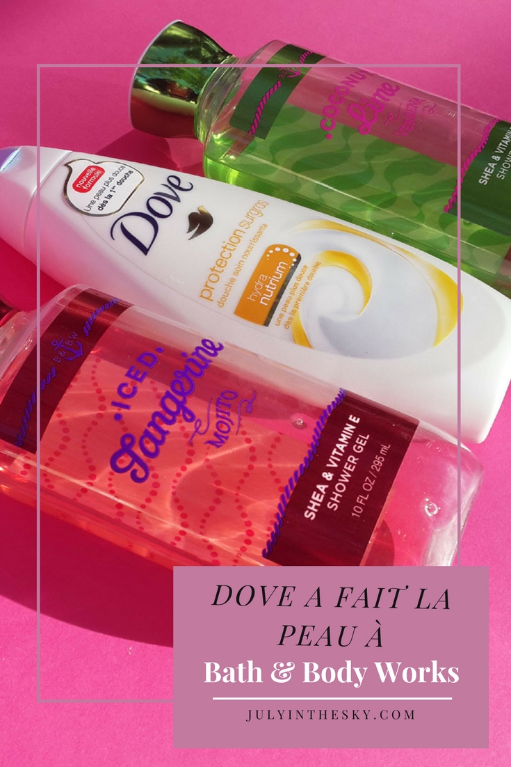 blog beauté avis test gel douche bath & body works dove hydra nutrium