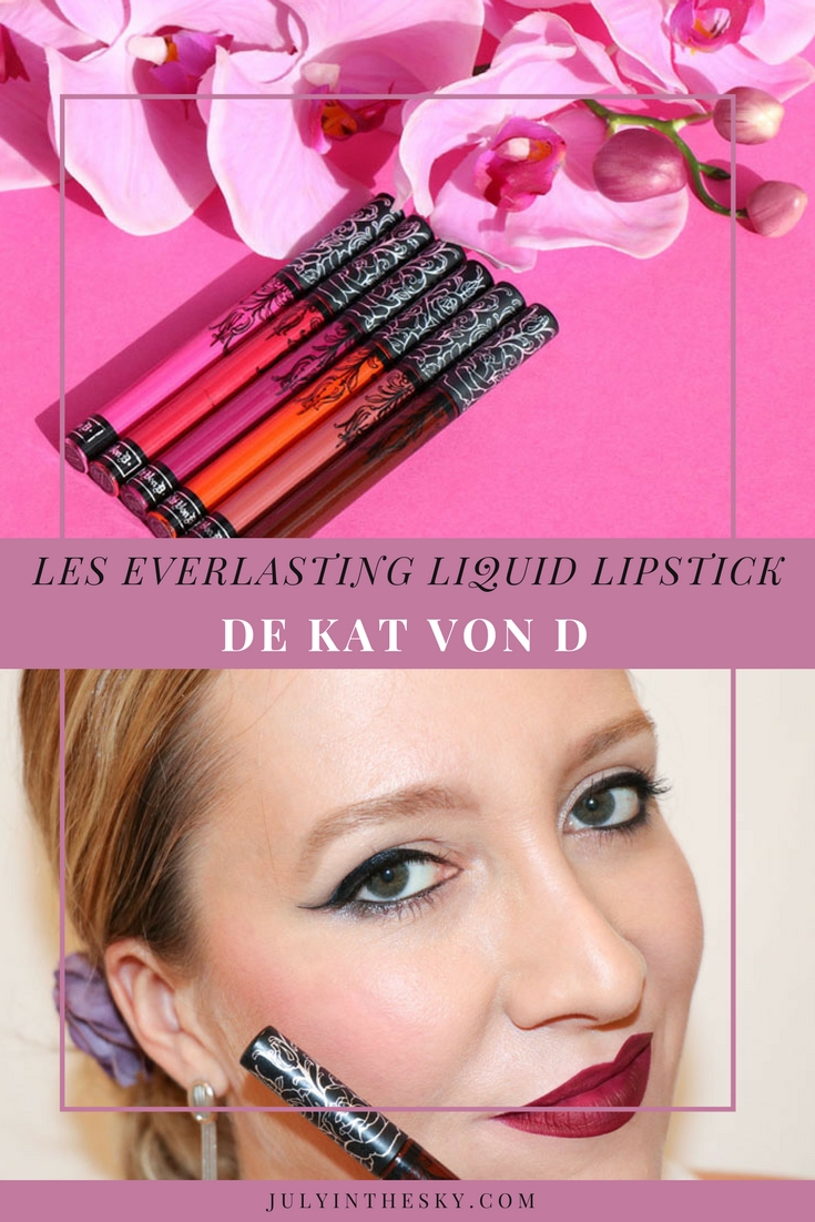 blog beauté kat von d everlasting liquid lipstick avis test swatch