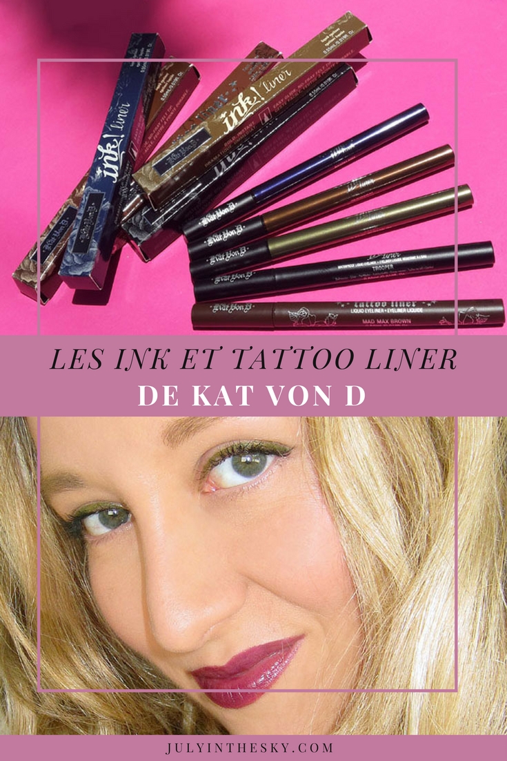 blog beauté kat von d france ink tattoo liner swatch