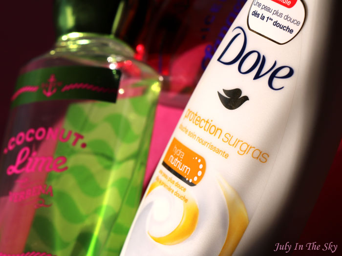 blog beauté avis test gel douche bath & body works dove hydra nutrium