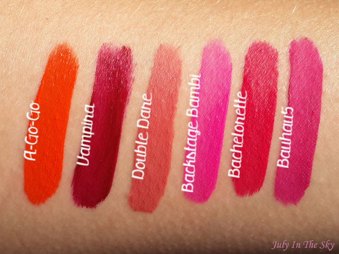 blog beauté kat von d everlasting liquid lipstick avis test swatch a-go-go vampira double sare backstage bambi bachelorette bauhau5