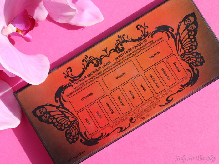 blog beauté palette monarch kat von d avis test swatch