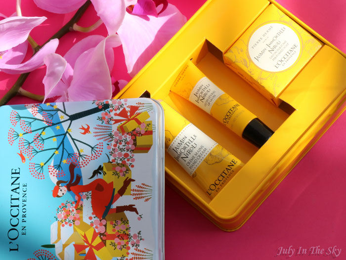 blog beauté coffret pierre hermé l'occitane avis test jasmin immortelle néroli pamplemousse rhubarbe