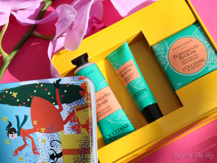 blog beauté coffret pierre hermé l'occitane avis test jasmin immortelle néroli pamplemousse rhubarbe