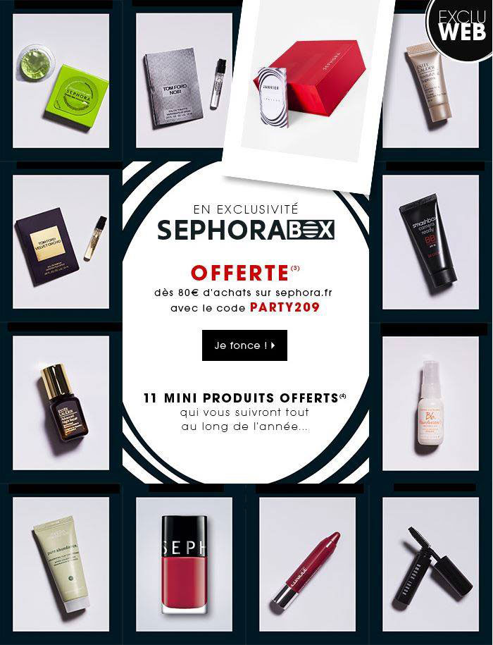 blog beauté sephora box décembre 2015 réduction