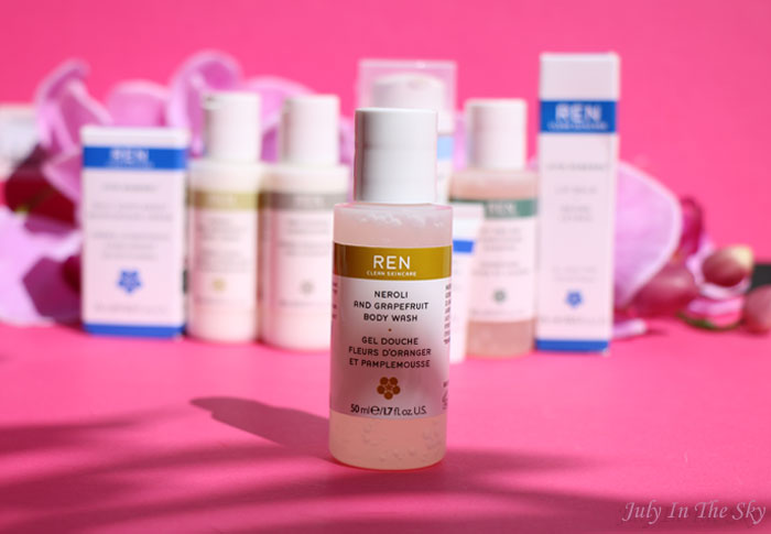 blog beauté ren skincare trousse grab & go Gel douche Néroli et Pamplemousse