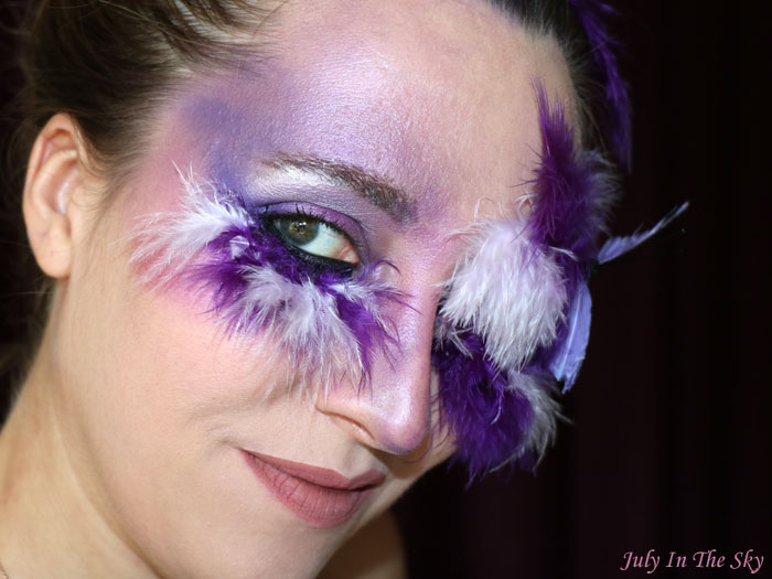 blog beauté monday shadow challenge purple plum faux cils make-up artistique