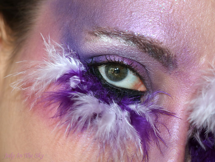 blog beauté monday shadow challenge purple plum faux cils make-up artistique