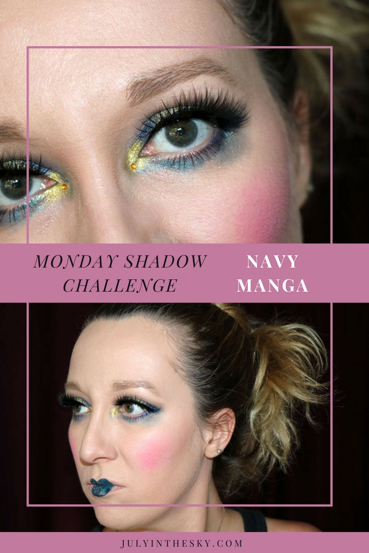 blog beauté maquillage monday shadow challenge navy manga make-up artistiquemonday shadow challenge navy manga make-up artistique