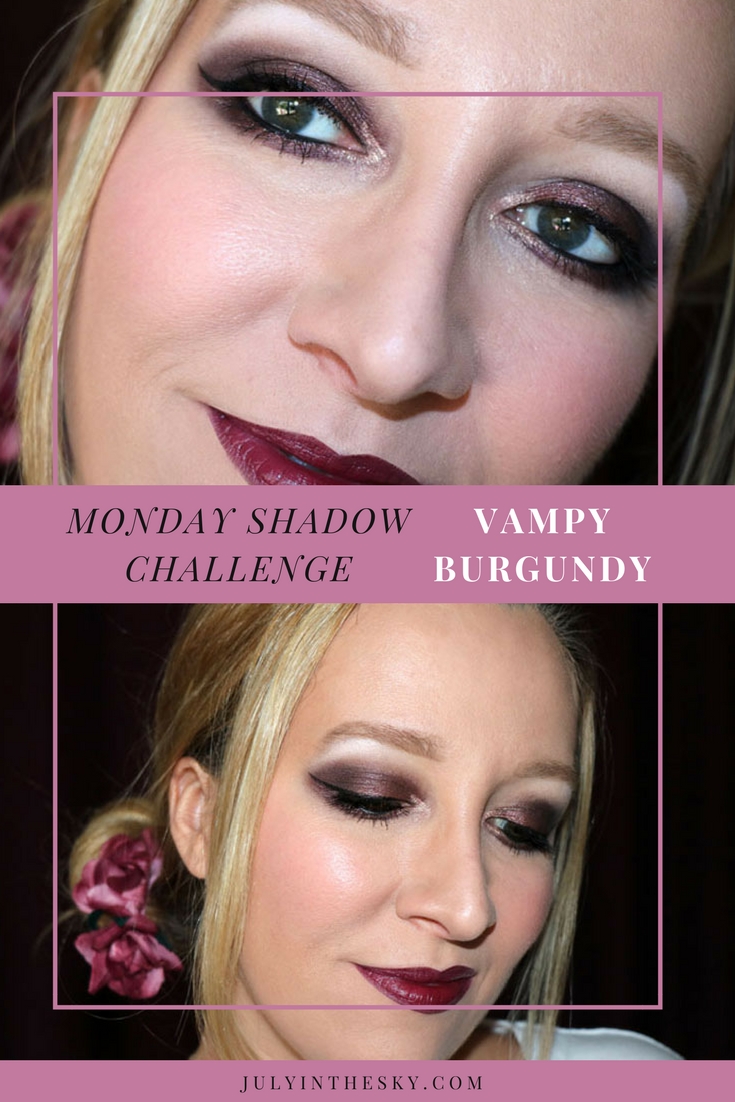 blog beauté maquillage monday shadow challenge vampy burgundy make-up artistique