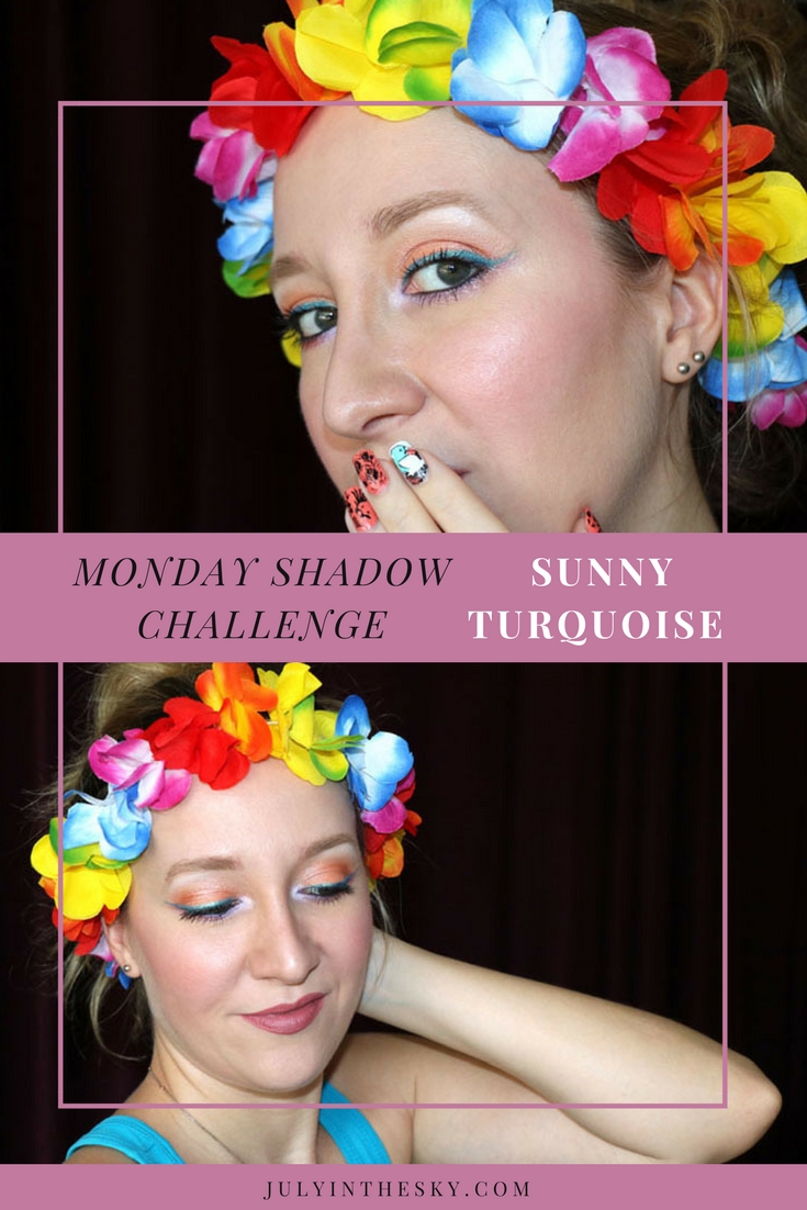 blog beauté maquillage monday shadow challenge dramatic sunny turquoise