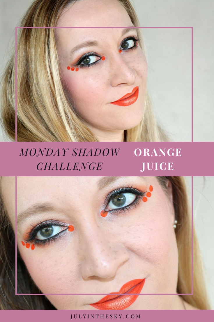 blog beauté maquillage monday shadow challenge orange juice