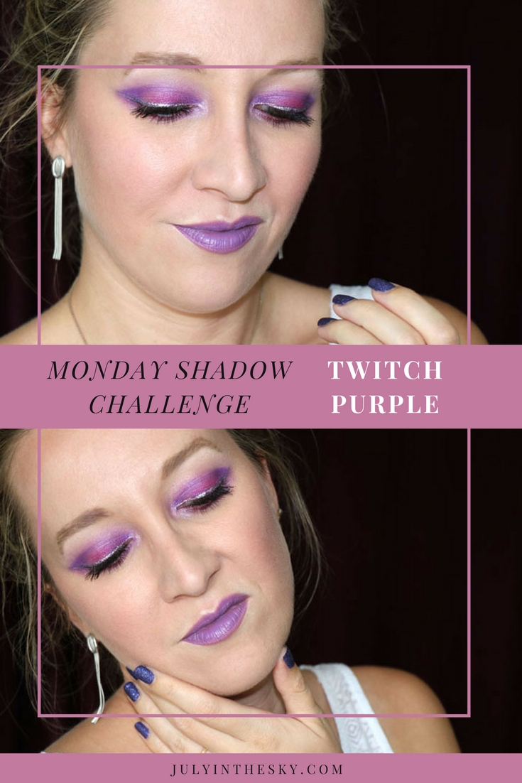 blog beauté maquillage monday shadow challenge twitch purple urban decay vice lipstick