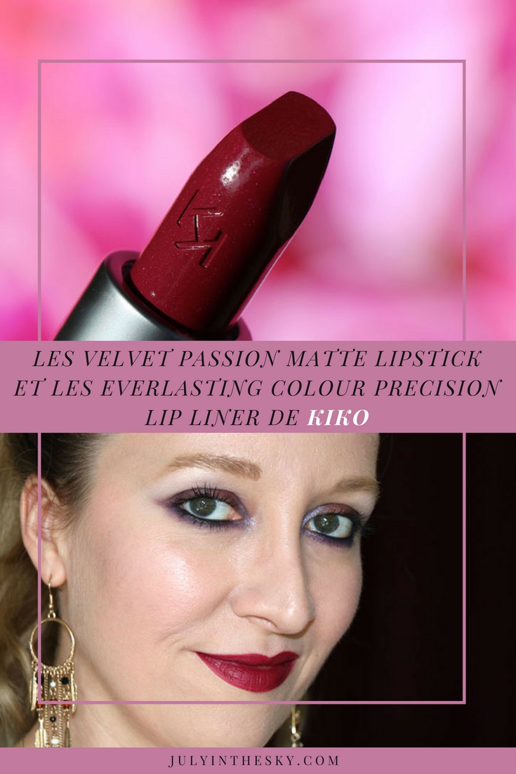 blog beauté velvet passion matte lipstick everlasting colour precision lip liner kiko