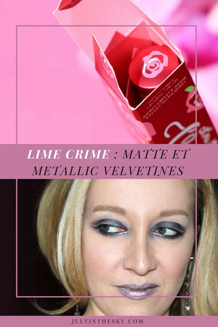 blog beauté lime crime velvetines matte metallic swatch