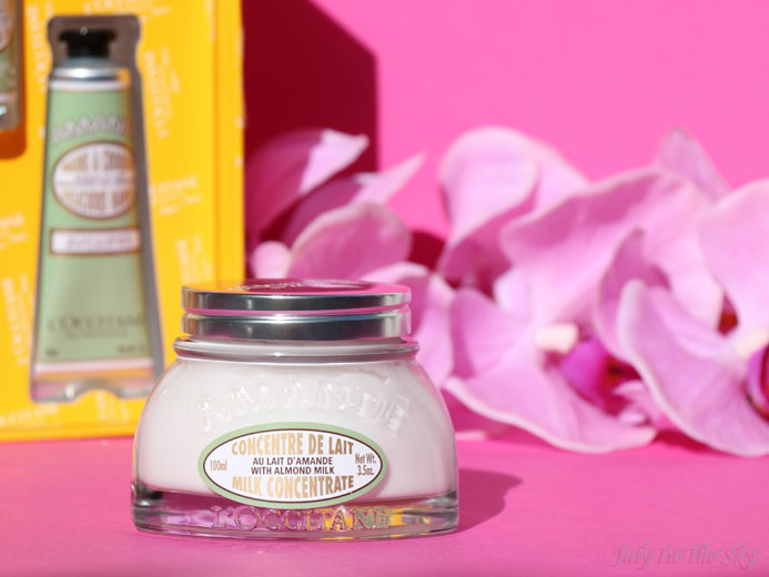 blog beauté l'occitane coffret amande gourmande concentré de lait