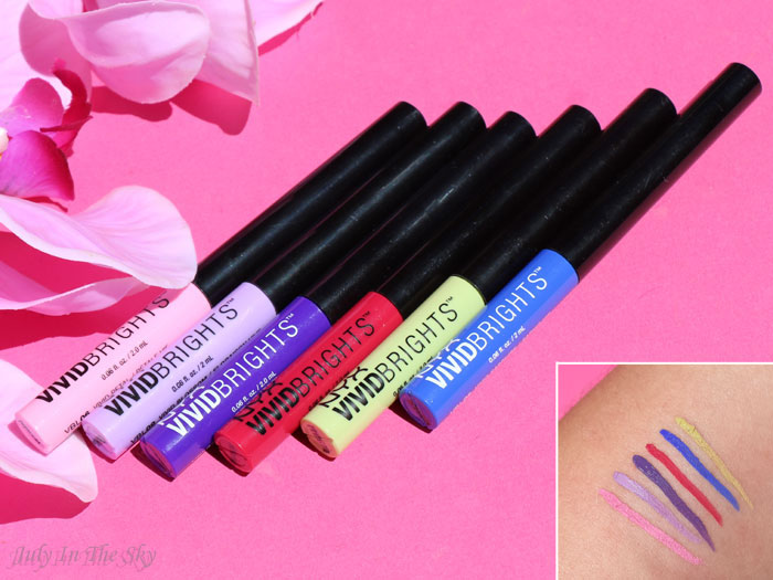 blog beauté nyx vivid brights liner swatch