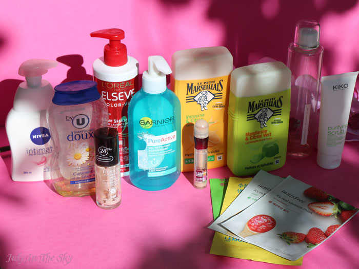 blog beauté produits terminés garnier l'oréal gemey le petit marseillais novaria