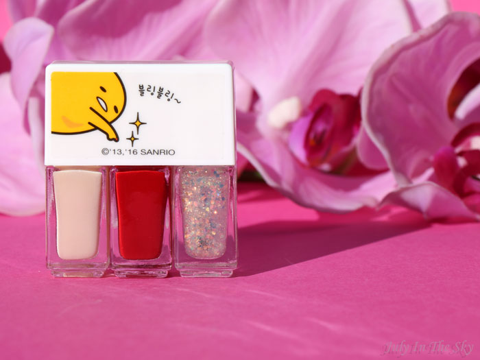 blog beauté Lazy & Joy Party Up Nail Kit Holika Holika x Gudetama