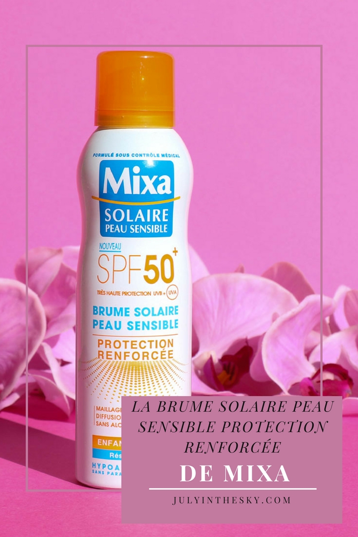 blog beauté mixa brume solaire peau sensible protection renforcée