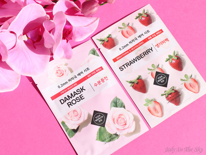 blog beauté mooni etude house sheet mask damask rose strawberry