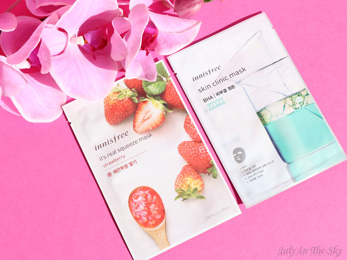 blog beauté mooni sheet mask innisfree its real squeeze mask skin clinic mask
