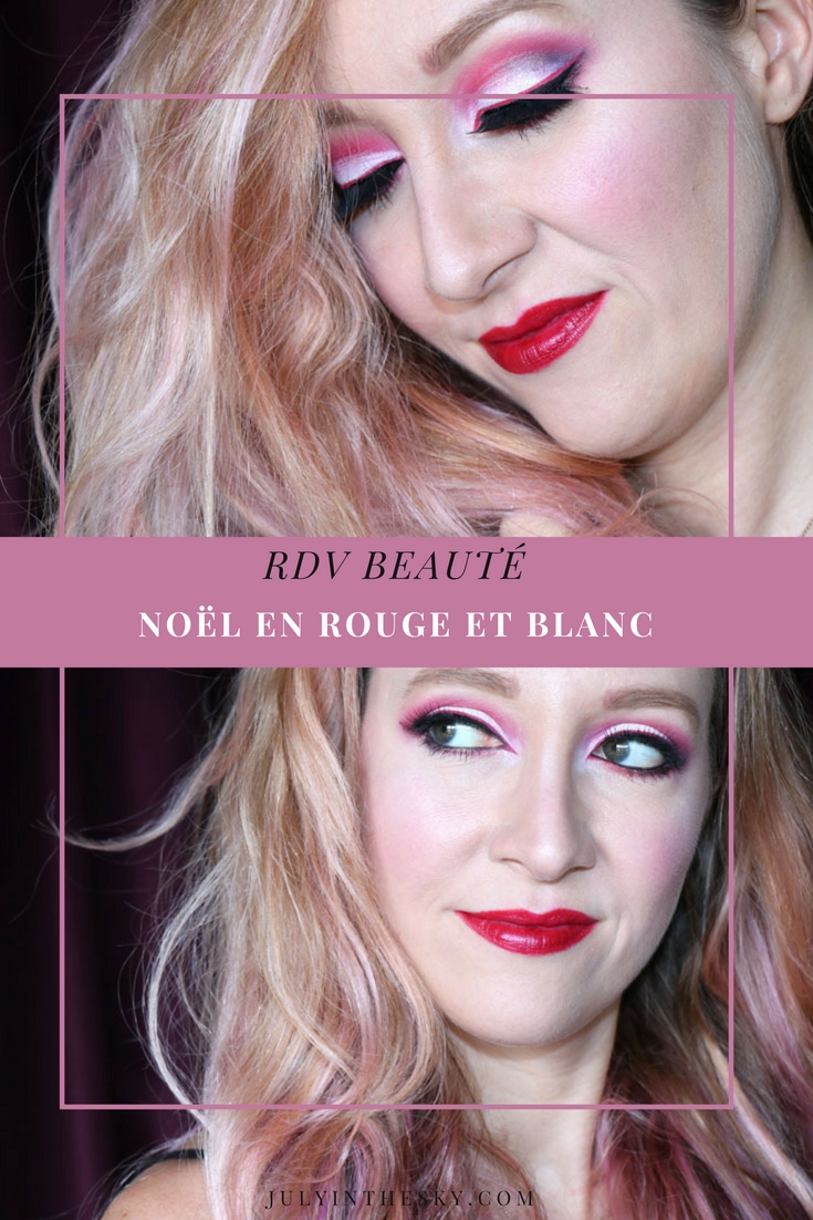 blog beauté RDV Beauté make-up Noël rouge blanc Red Geisha