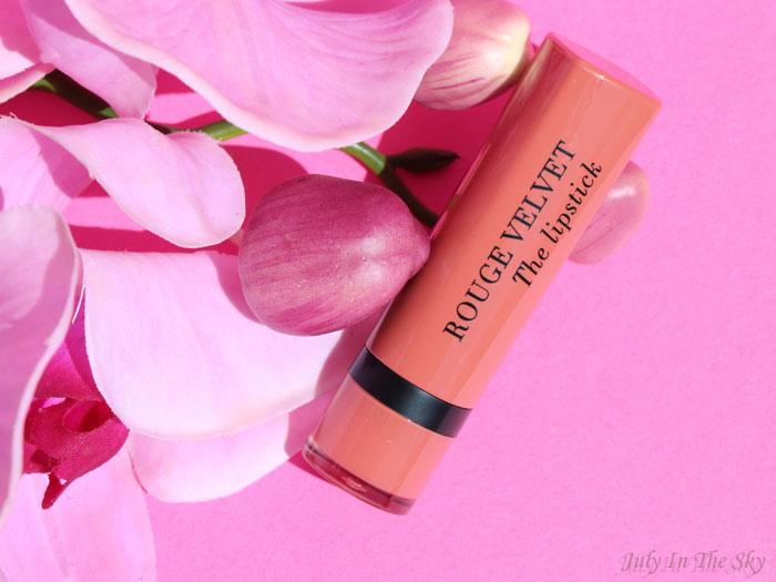 blog beauté Bourjois Rouge Velvet The Lipstick Peach Tatin avis test swatch