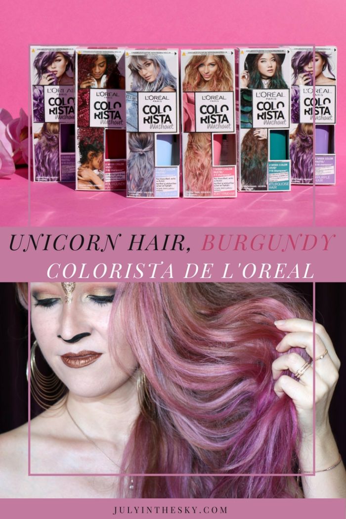 blog beauté colorista L'Oréal washout burgundyhair