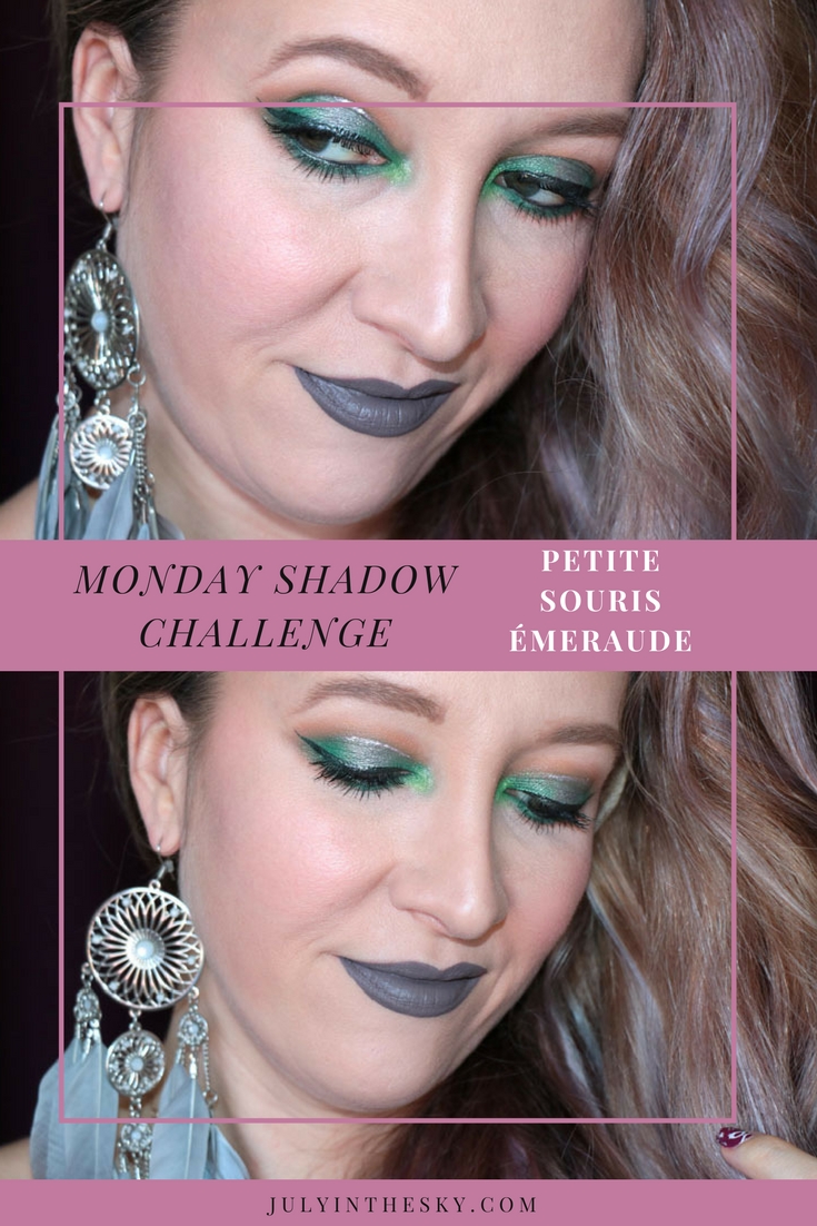 blog beauté tutoriel maquillage Monday Shadow Challenge gris émeraude