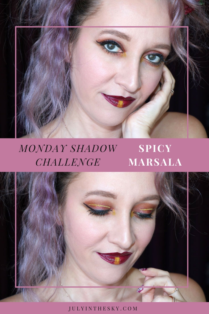 blog beauté tutoriel maquillage Monday Shadow Challenge Jaune Marsala