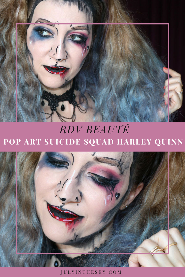 blog beauté tutoriel maquillage RDV Beauté : Pop Art Suicide Squad Harley Quinn