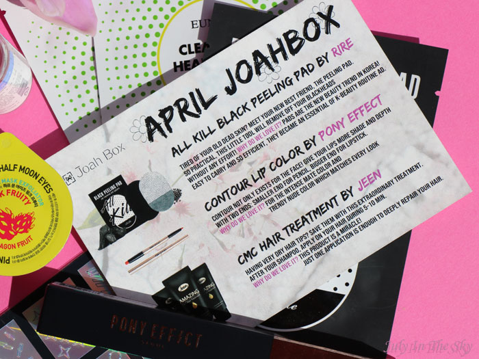 blog beauté kbeauty Joah Box avril avis test