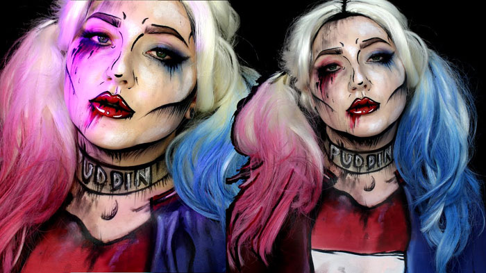 blog beauté tutoriel maquillage RDV Beauté : Pop Art Suicide Squad Harley Quinn