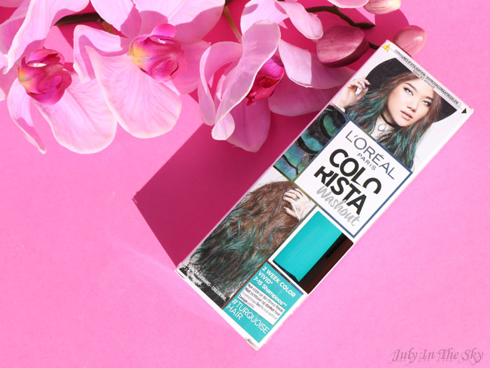 blog beauté L'Oréal Colorista Washout #TurquoiseHair avis cheveux verts problème