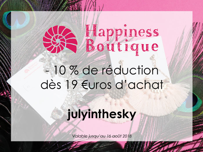 blog beauté partenariat Happiness Boutique code réduction